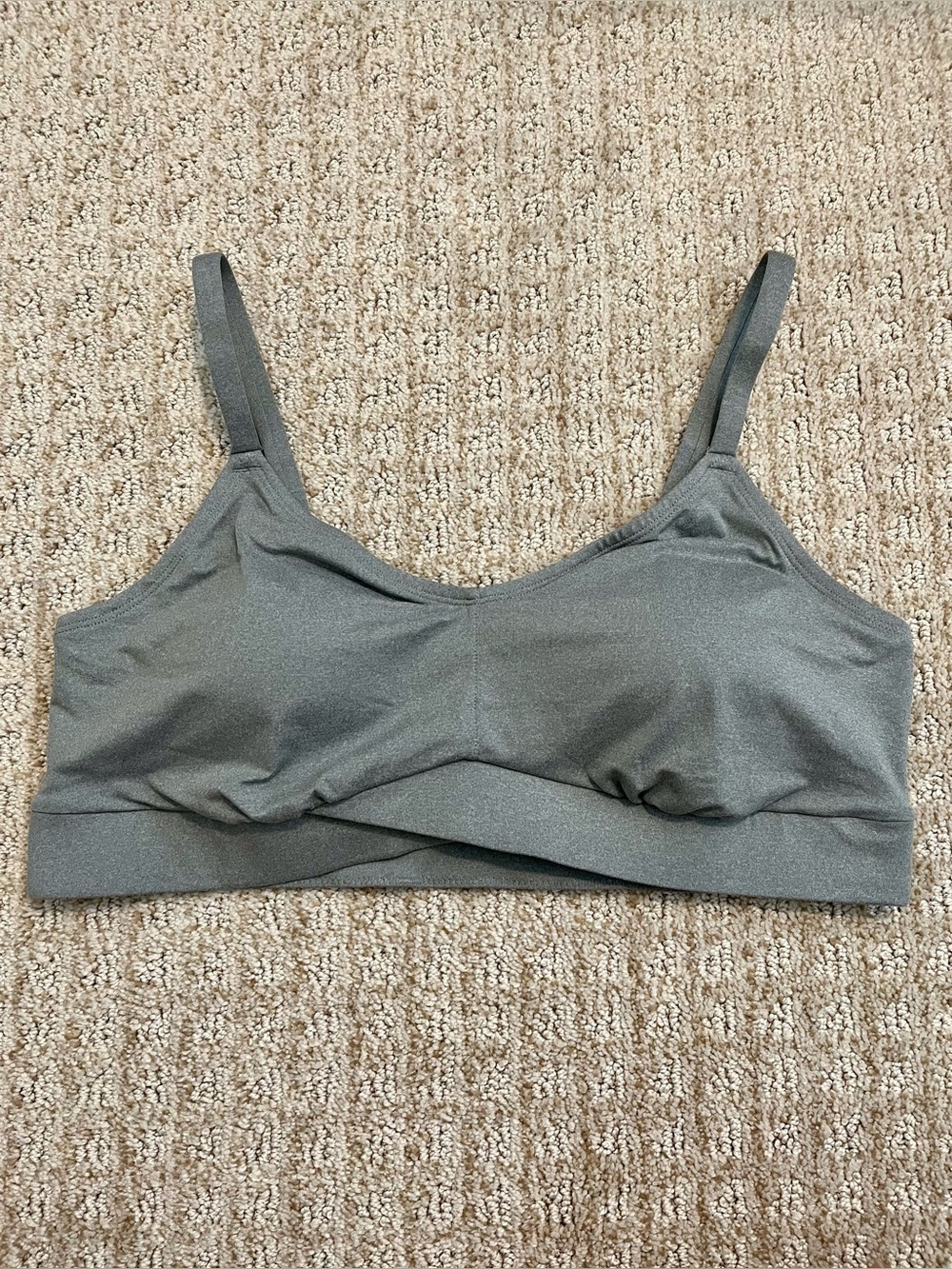 Torrid Size 0 Lightly Lined Cross Front Bralette Bra Heather Grey / Gray